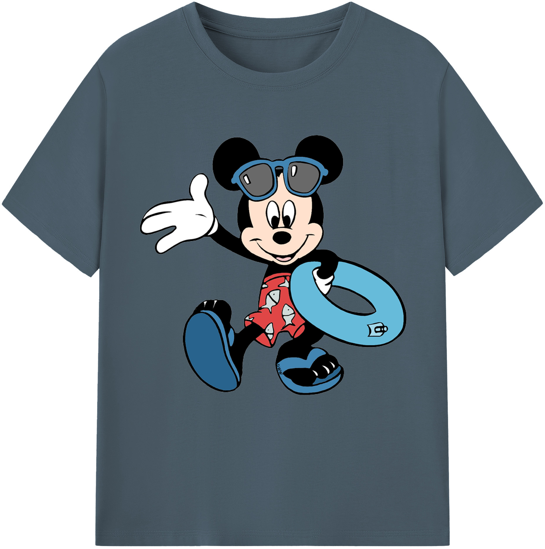 （画像用） ミッキーマウス Mickey Mouse 綿100％半袖Tシャツ（フロントプリント）
